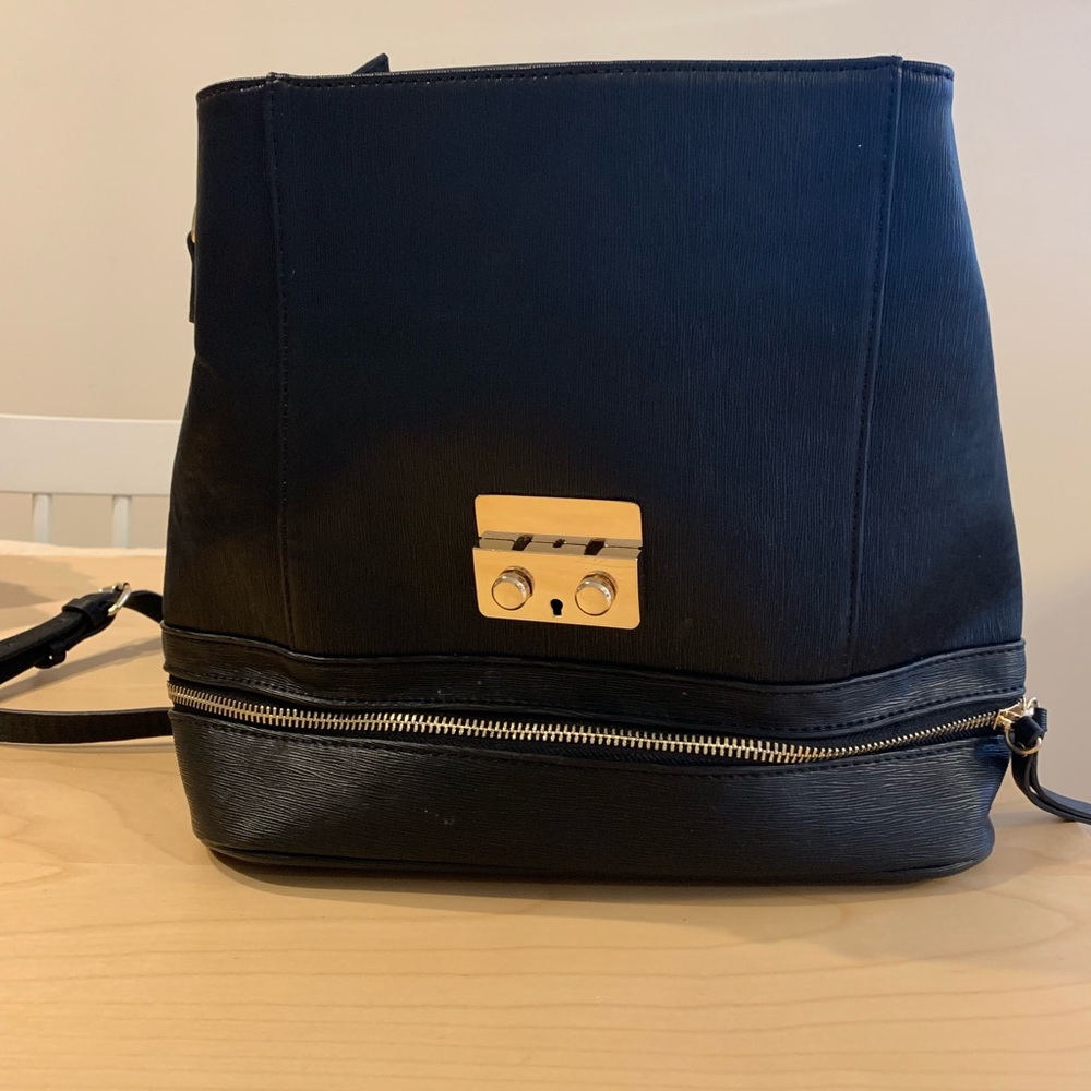 Black Leather Backpack